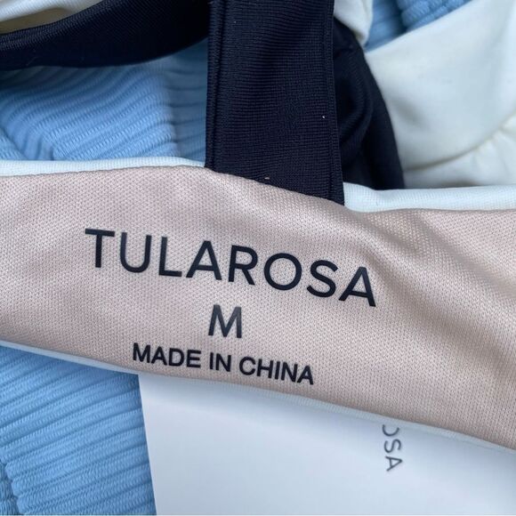 NWT Tularosa Asha bikini Top Black & White swimsuit separate Revolve M - Picture 9 of 9